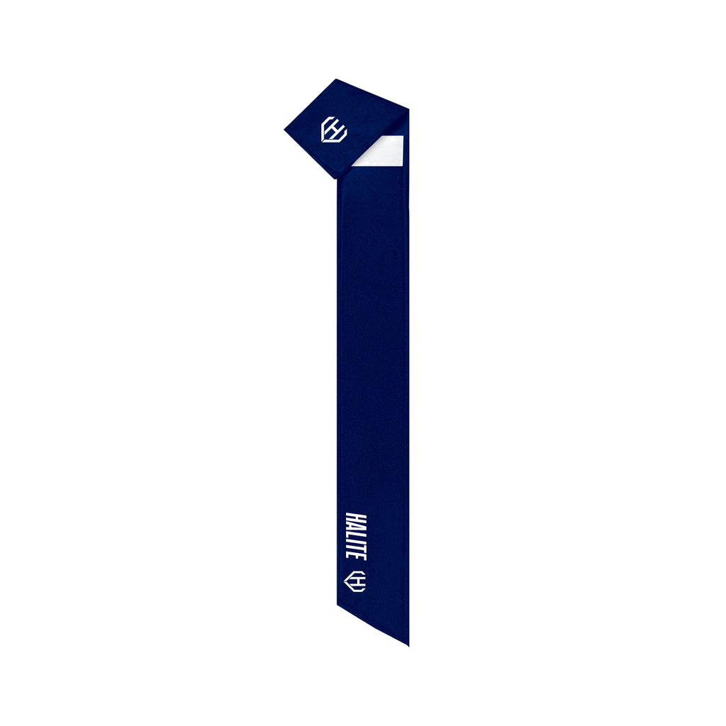 Navy blue VAPOR Streamer Towel, lightweight and breathable, designed for movement and style, with a sleek, eye-catching appearance.