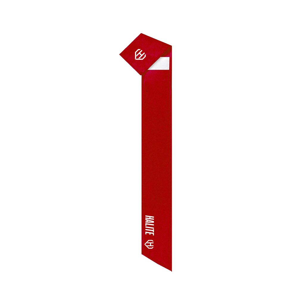 Red VAPOR Streamer Towel with lightweight, breathable fabric, designed for style and movement, perfect for active use.